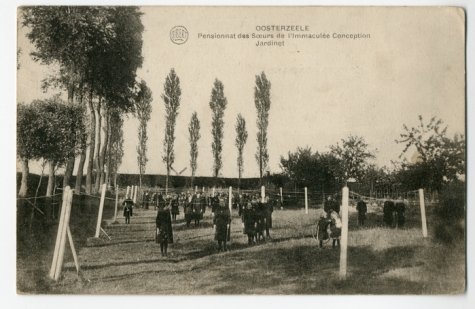 Pensionnat des Soeurs de l&#039;Immaculée Conception: Jardinat. Oosterzele, 1923