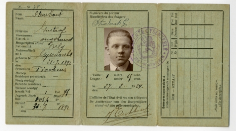 Identiteitskaart Gustaaf Steurbaut, Gysenzeele, 1924