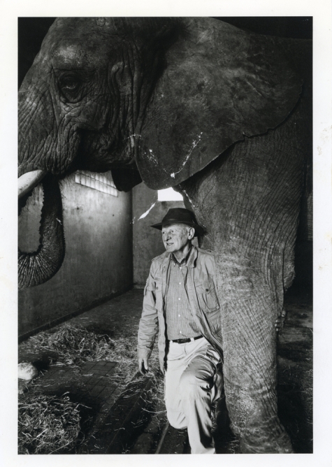 Harry Malter met olifant