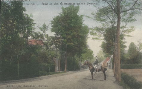 Gontrode - Zicht op den Geeraardbergschen Steenweg.