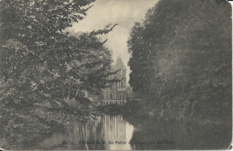 Melle. Château de M. De Potter d'Indoye (vue derrière).