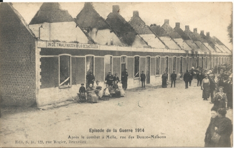 Episode de la Guerre 1914, Après le combat à Melle, rue des Douze-Maisons