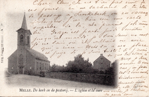 De Kerk en de Pastorij. - L'Eglise et la cure