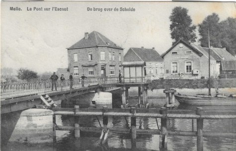 Melle. Le Pont sur l'Escaut De brug over de Schelde
