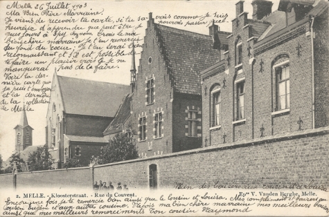 2, MELLE. - Kloosterstraat. - Rue du Couvent.