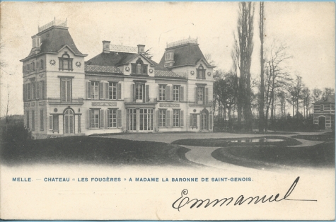 MELLE. - CHATEAU "LES FOUGÈRES" A MADAME LA BARONNE DE SAINT-GENOIS.