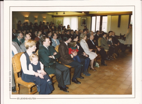 Volle zaal bij afscheid burgemeester Otte, Sint-Lievens-Houtem, 1994