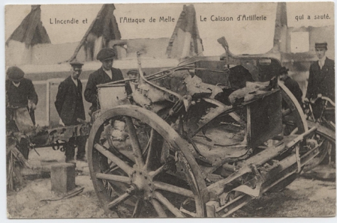 Ontploft artilleriestuk, Melle, 1914-1916