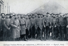 Groep marine soldaten, Melle, 1914