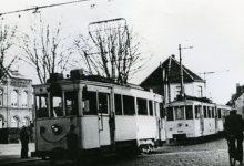 Elektrische tram, Merelbeke, 1955