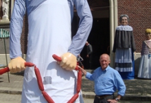 Mondje Wollaert en zijn maker, Merelbeke, 2013