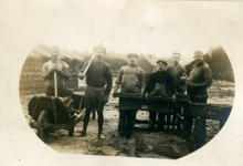 Merelbekenaren aan het werk in een steenbakkerij, Evere, 1923