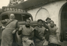 Werknemers van brouwerij Janssens, Balegem, 1952