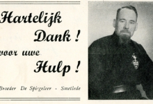 Bedanking van broeder De Spiegeleer, Vlierzele, 1955