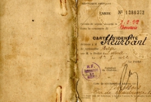 Tijdelijke identiteitskaart, Boussois, 1922