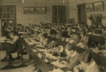 Studiezaal van de middelbare afdeling in 1924
College Melle