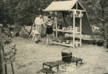 Kookhoek op chirokamp, Neerpelt, 1955