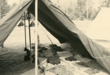 Slaaptent op chirokamp, Neerpelt, 1955
