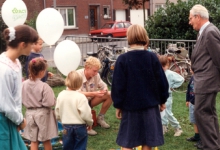 Sven Vandersypt leidt een spel, Melle, 1989.