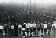 De leiding op kamp in Tenneville, 1979. De leiding op kamp in Tenneville, 1979.