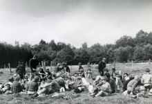 Lunchpauze, Tenneville, 1979. Lunchpauze, Tenneville, 1979.