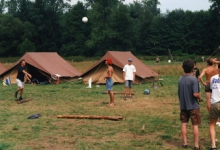 Volleybal op kamp, Opont, 1999.