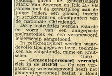 Krantenartikel over de inleidingsbivak chirojongens, Melle, 1972