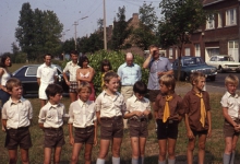 Vertrek klein kamp chiro Melle, 1972