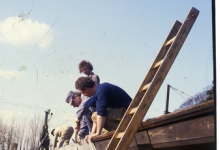Dakwerken aan lokalen chiro Melle, 1984