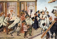 Feest voor de komst van de zeppelin, 1909