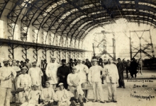 Interieur zeppelinloods Friedrichshafen, 1908 Interieur zeppelinloods Friedrichshafen, 1908