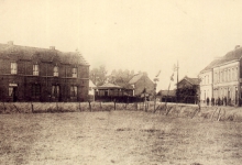 Het stationsplein van Gontrode, eind 19de eeuw