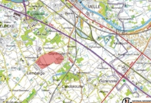 Situering van het vliegveld van Gontrode op de kaart.