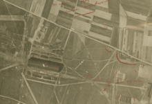 Luchtfoto van het vliegveld van Gontrode, 1917