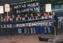 Protest van bloemisten, Lochristi, 1990