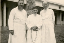 Pater Alfons Mabilde en pater Jacques, Belgisch-Congo, ca. 1954
