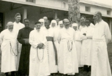 Pater Alfons Mabilde en medebroeders, Belgisch-Congo, ca. 1960