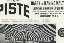 Affiche om de voorstellingen van Circus Piste in Lille aan te kondigen