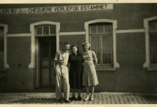 Café &quot;In &#039;t oud vliegplein&quot; bij Aimé Ghequiere, 1947