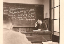 Roger Otte geeft les, English Club, Gent, 27 juni 1954