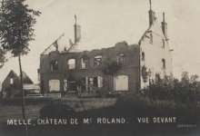 Kasteel Mr. Roland, vooraanzicht, Melle, 1914-1918
