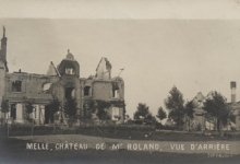 Achterkant kasteel Mr Roland, Melle, 1914-1918