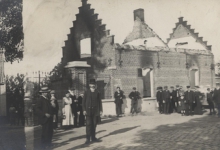 Uitgebrand huis, Melle, 1914-1918