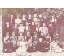 Klasfoto vijfde en zesde leerjaar, Sint-Lievens-Houtem, 1957