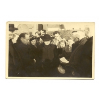 Verwelkoming nieuwe pastoor te Balegem, 1952