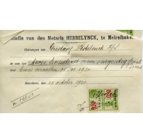 Ontvangstbewijs van de afbetaling van een hypothecair krediet, Merelbeke, 1930
