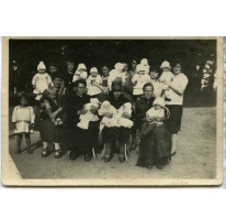 Groepsfoto van de kinderweging, Merelbeke, 1928