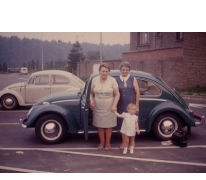 Volkswagen kever en Adrienne Spillier, Merelbeke, 1970