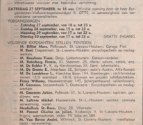 Handelsbeurs deelnemerslijst, Sint-Lievens-Houtem, 1969.