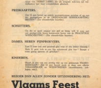 Affiche van het Vlaams Feest, Oosterzele, 1960 